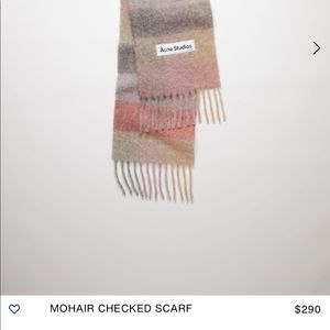Acne Studios Mohair Checked Scarf